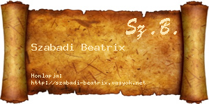 Szabadi Beatrix névjegykártya